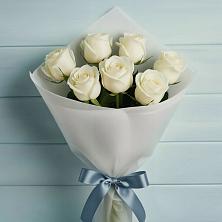 Букет 7 Белых роз Эдлесс Лав в Оболенске