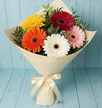 Букет цветов из:  Герберы #REPLACE_PRED# Оболенске