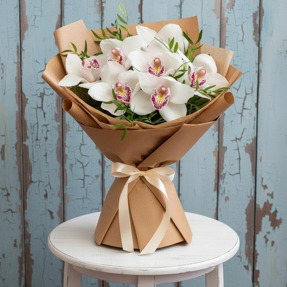 Букет цветов из: Орхидеи и Розы в Оболенске