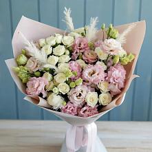 Букет цветов из:  Альстромерии и Розы в Оболенске